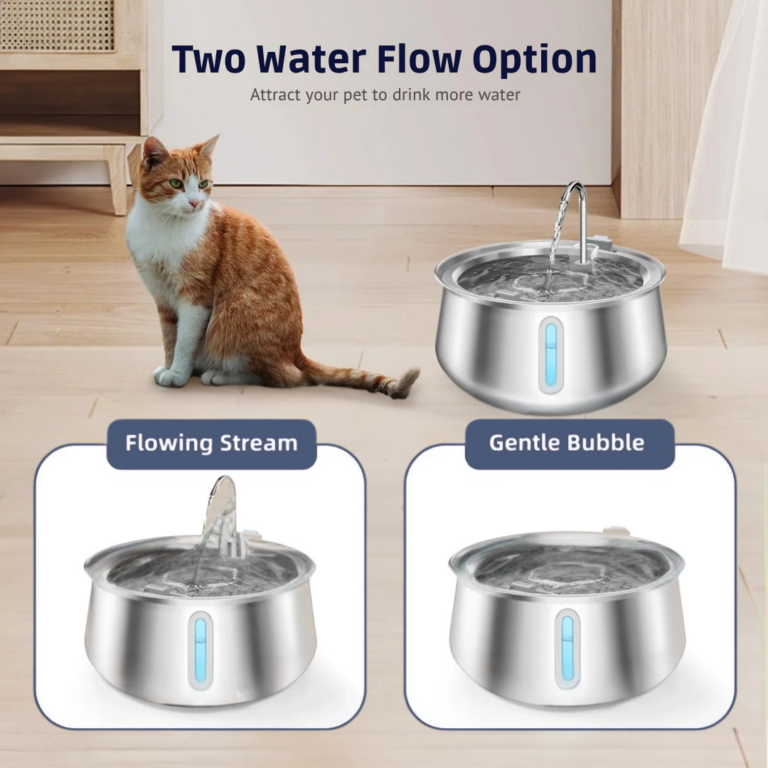 Cat Fountain Stainless Steel Pet Water Feeder 4L
