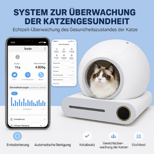 Tonepie TiPro 2025 – Intelligente Selbstreinigende Katzentoilette 65L, Vollautomatisch & Geschlossen