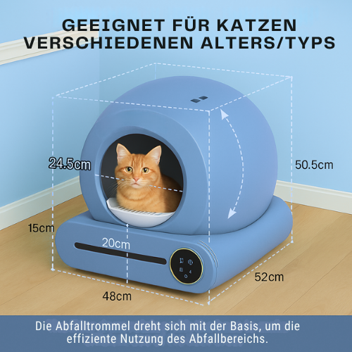 Tonepie TiPro 2025 – Intelligente Selbstreinigende Katzentoilette 65L, Vollautomatisch & Geschlossen