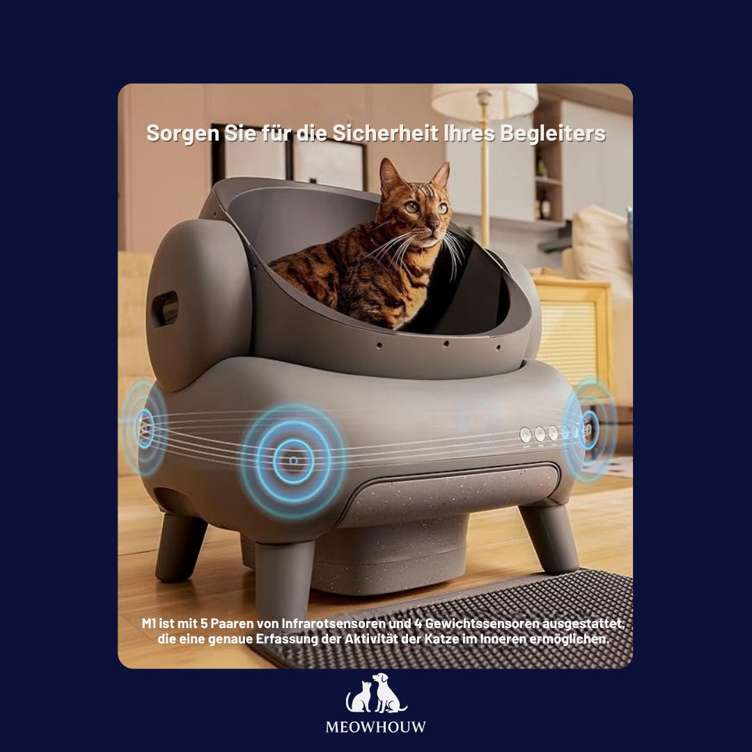 Automatic cat toilet cleaning control
