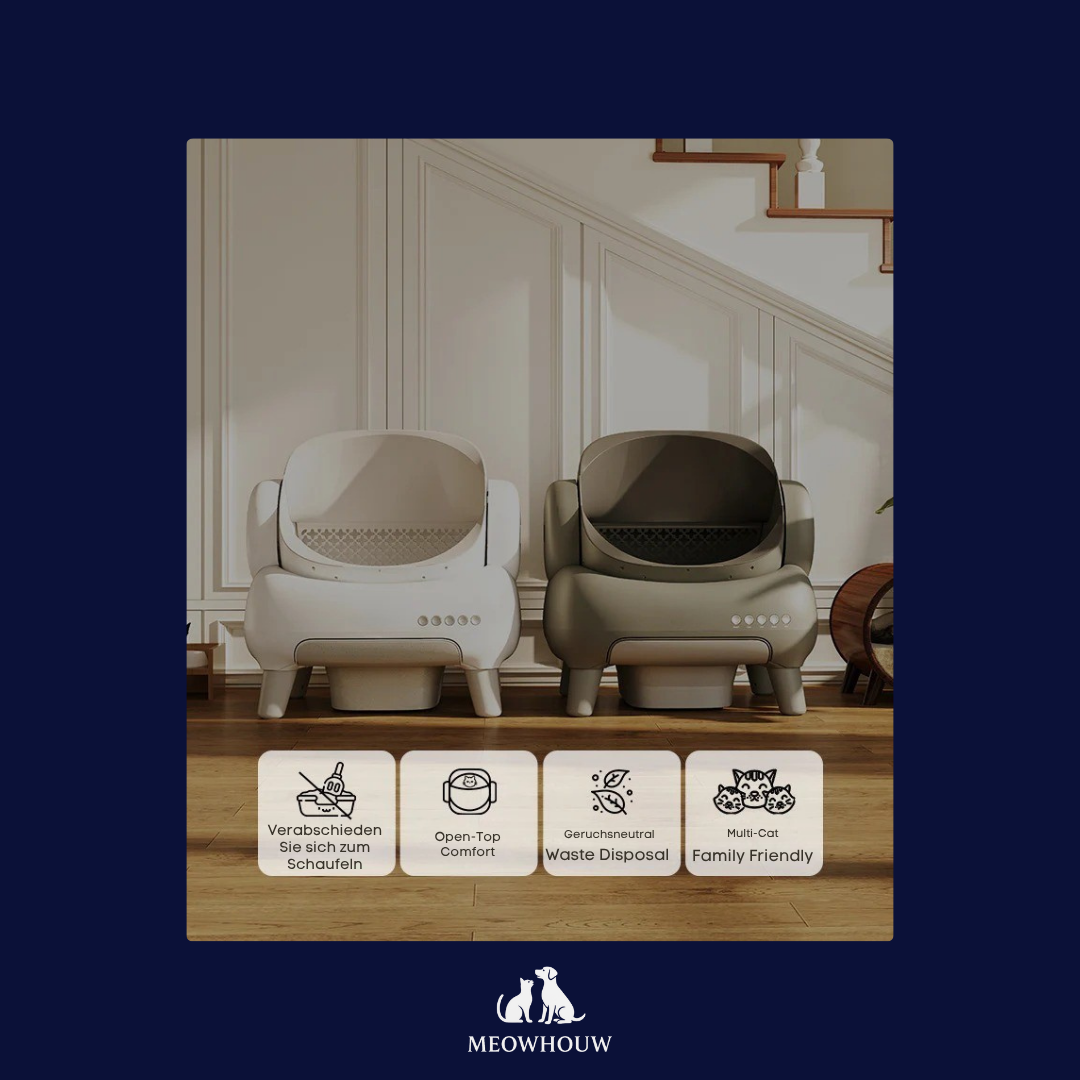 Automatic cat toilet cleaning control