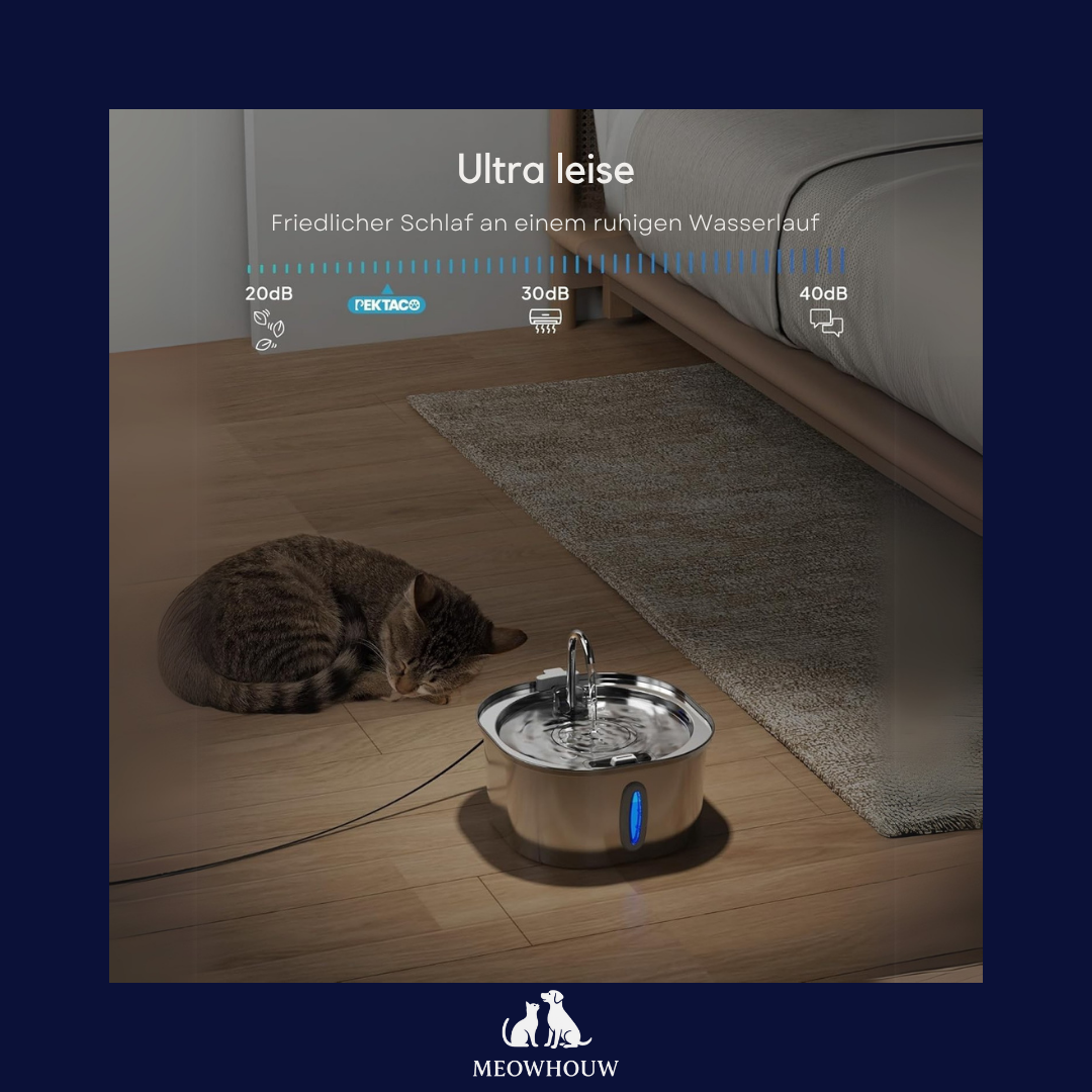 Cat Fountain Stainless Steel Pet Water Feeder 4L