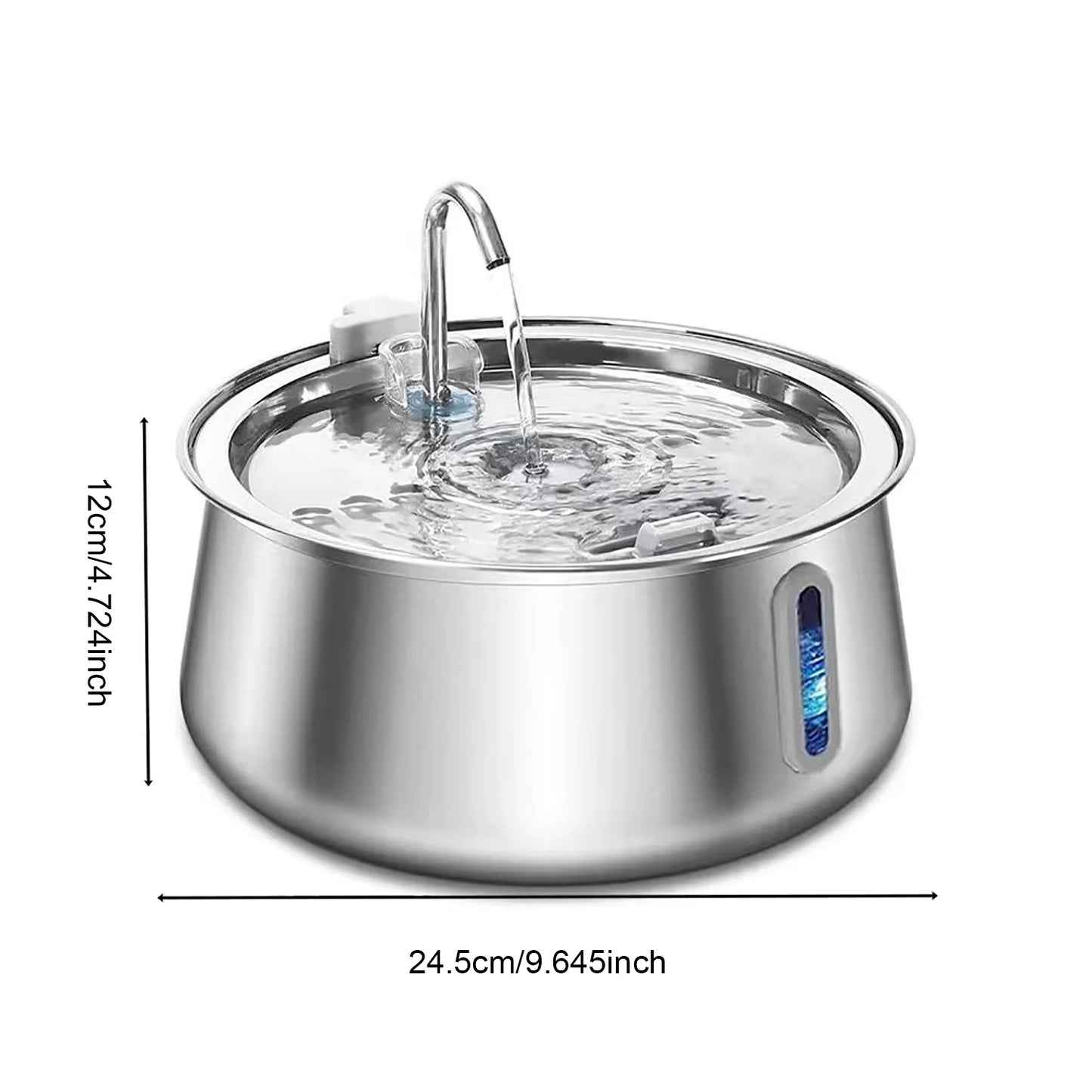 Cat Fountain Stainless Steel Pet Water Feeder 4L